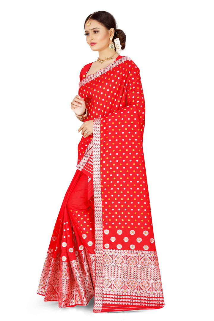 Gold-Silver Jari Mix Set Mekhela Sador