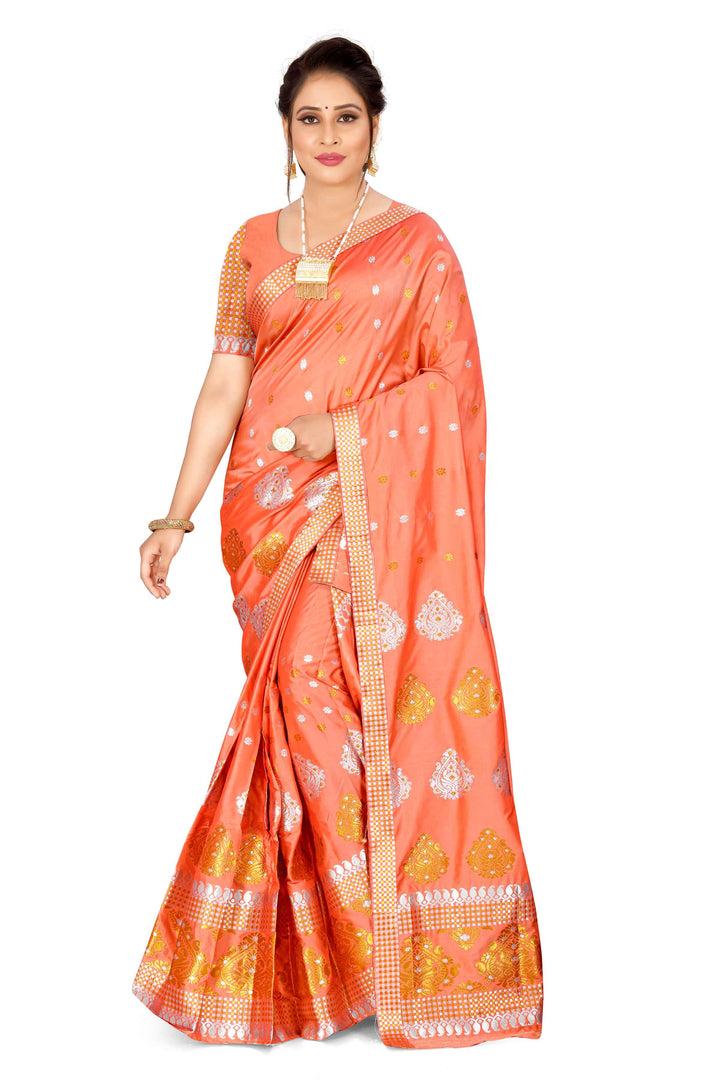 Gold-Silver Jari Mix Set Mekhela Sador