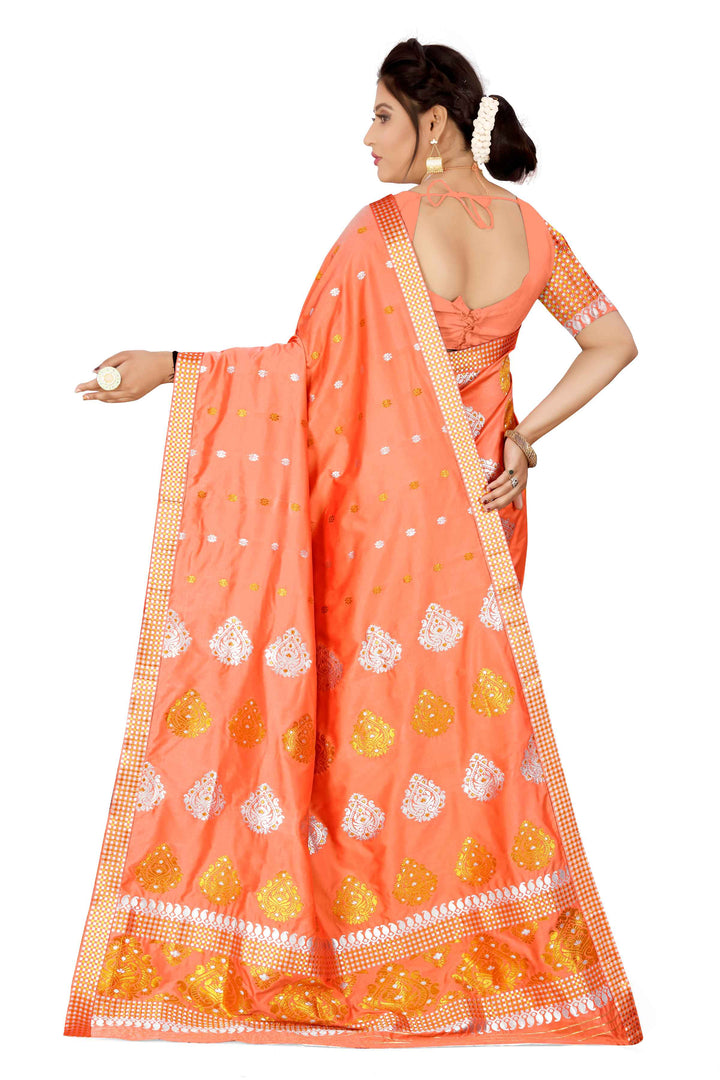 Gold-Silver Jari Mix Set Mekhela Sador