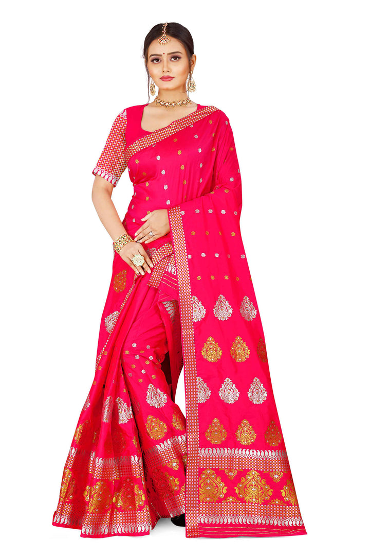 Gold-Silver Jari Mix Set Mekhela Sador