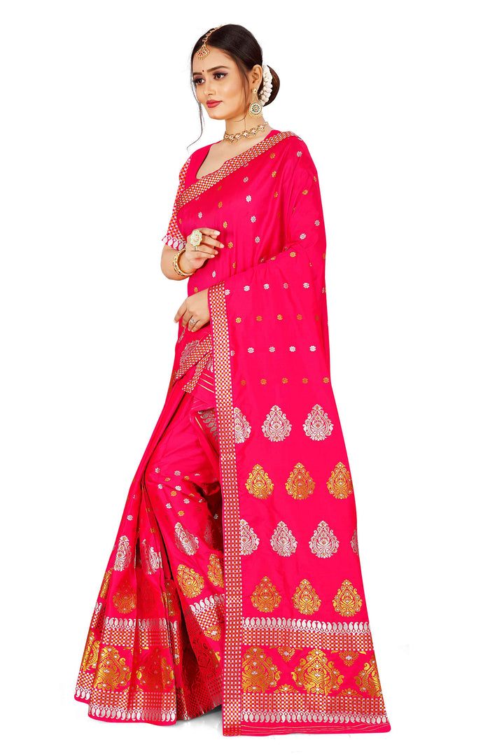 Gold-Silver Jari Mix Set Mekhela Sador
