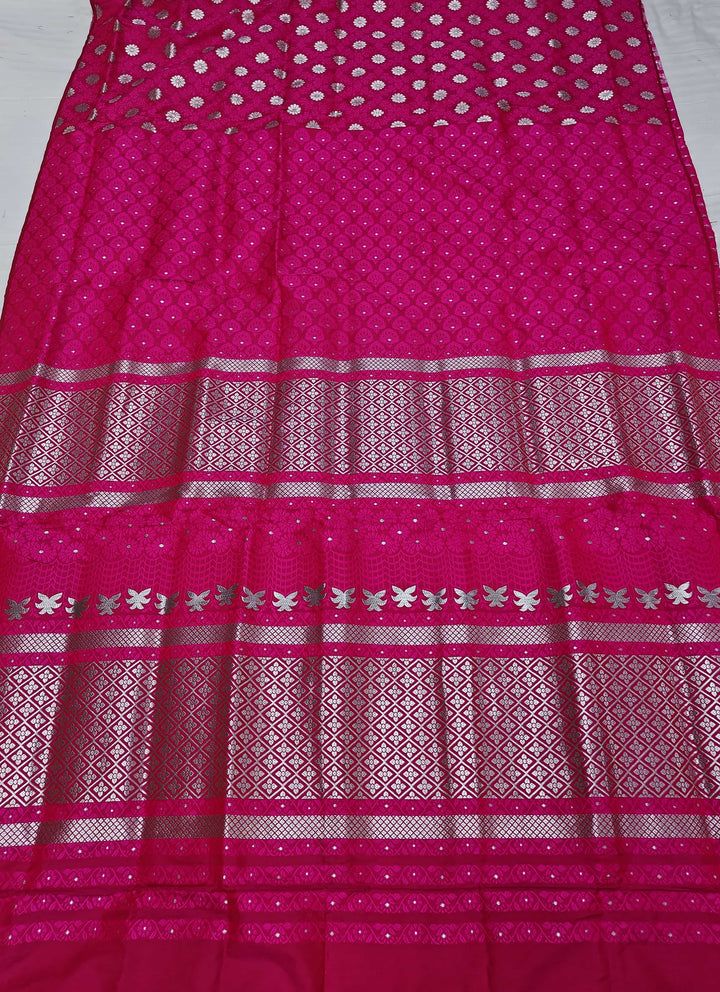 সূতাৰ- কাম (Dhaga-Work) মিক্স ছেট মেখলা চাদৰ