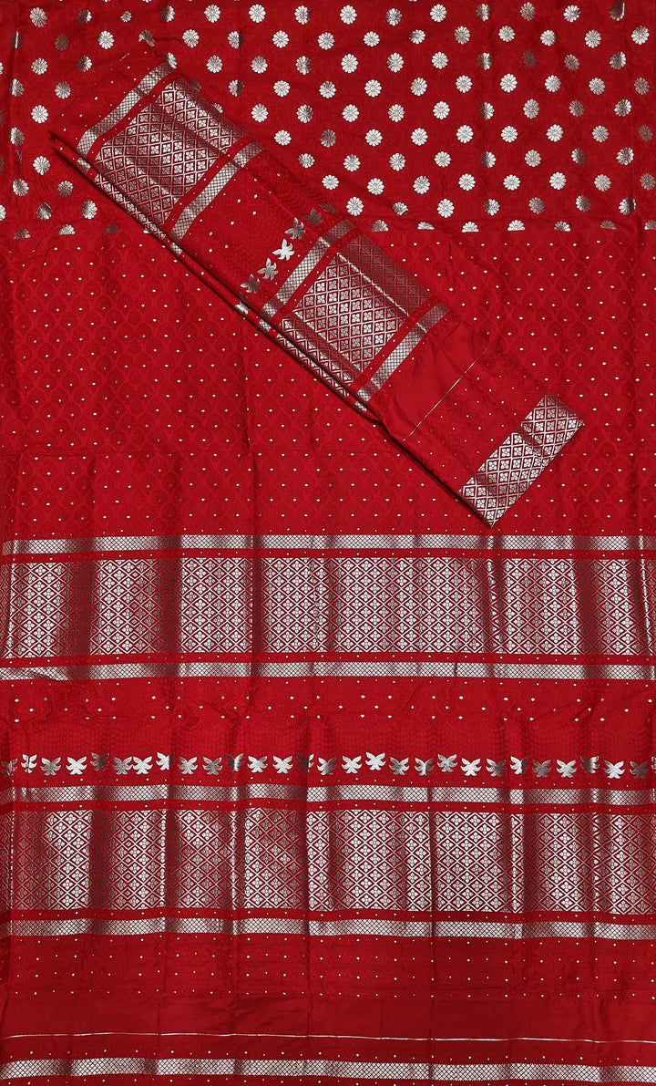 সূতাৰ- কাম (Dhaga-Work) মিক্স ছেট মেখলা চাদৰ