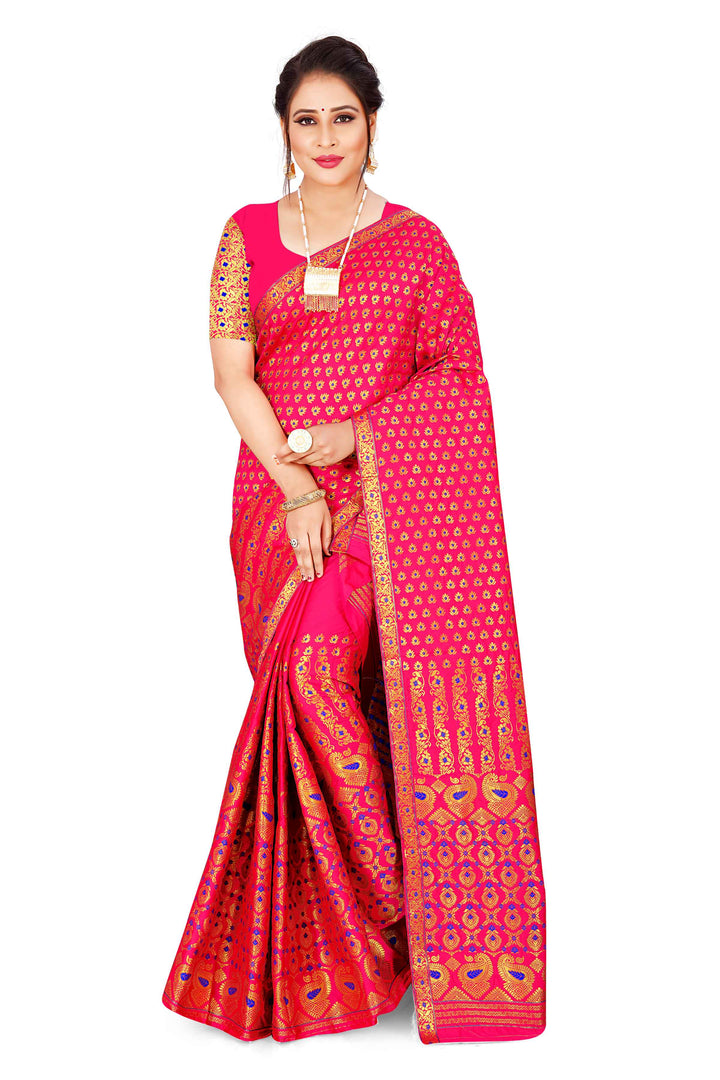 সোণ (Gold) গুনা মিক্স ছেট মেখলা চাদৰ 