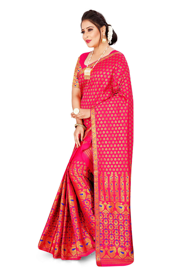 সোণ (Gold) গুনা মিক্স ছেট মেখলা চাদৰ 