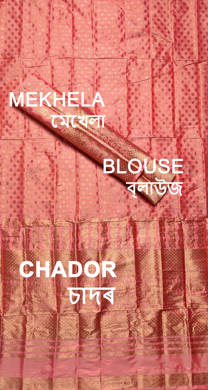 Copper Jari Mix Set Mekhela Sador