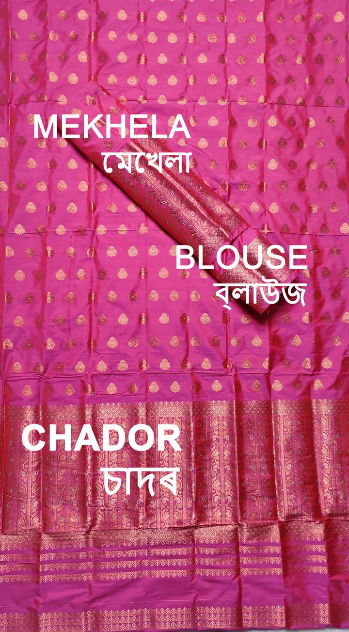 Copper Jari Mix Set Mekhela Sador