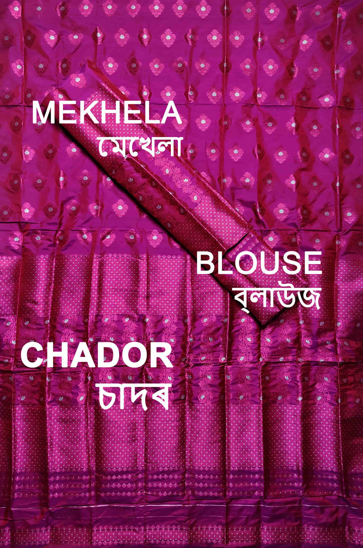 Colouring Jari Mix Set Mekhela Sador