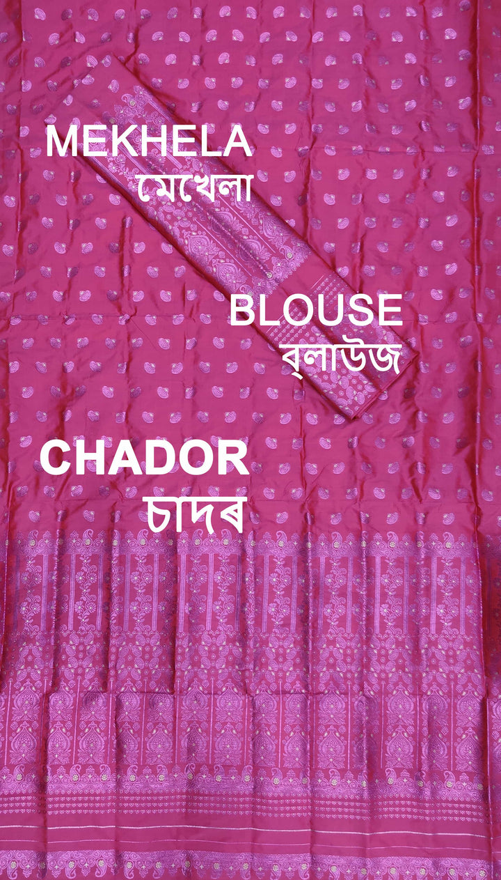 Colouring Jari Mix Set Mekhela Sador