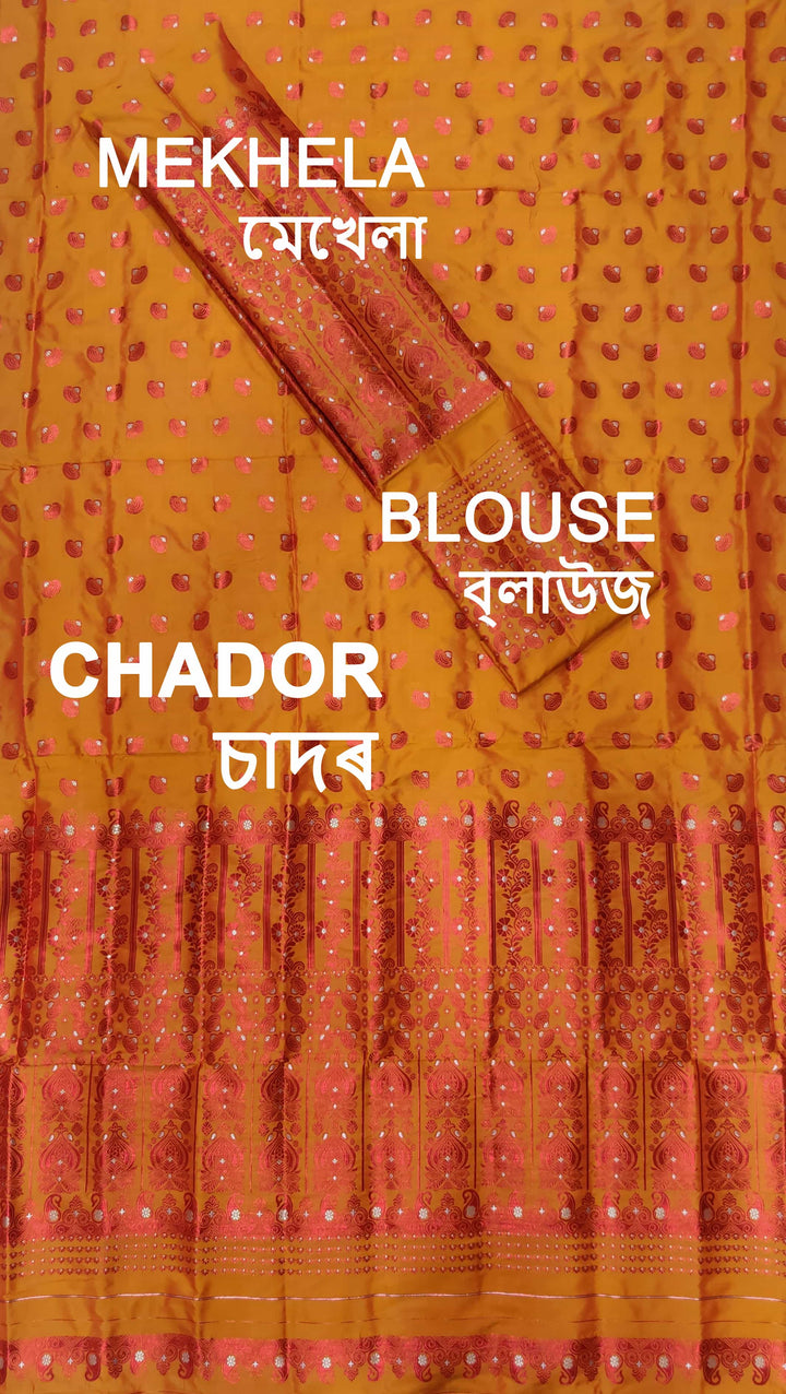 Colouring Jari Mix Set Mekhela Sador