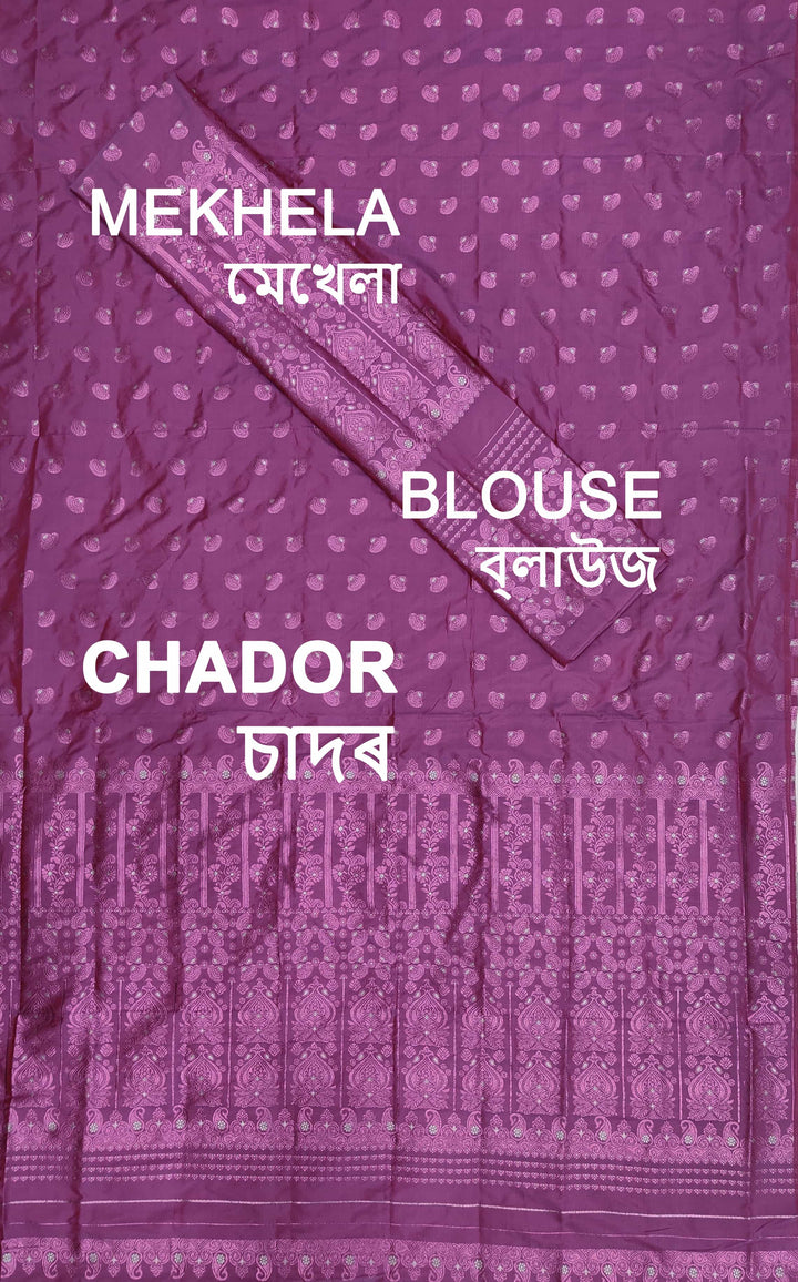 Colouring Jari Mix Set Mekhela Sador