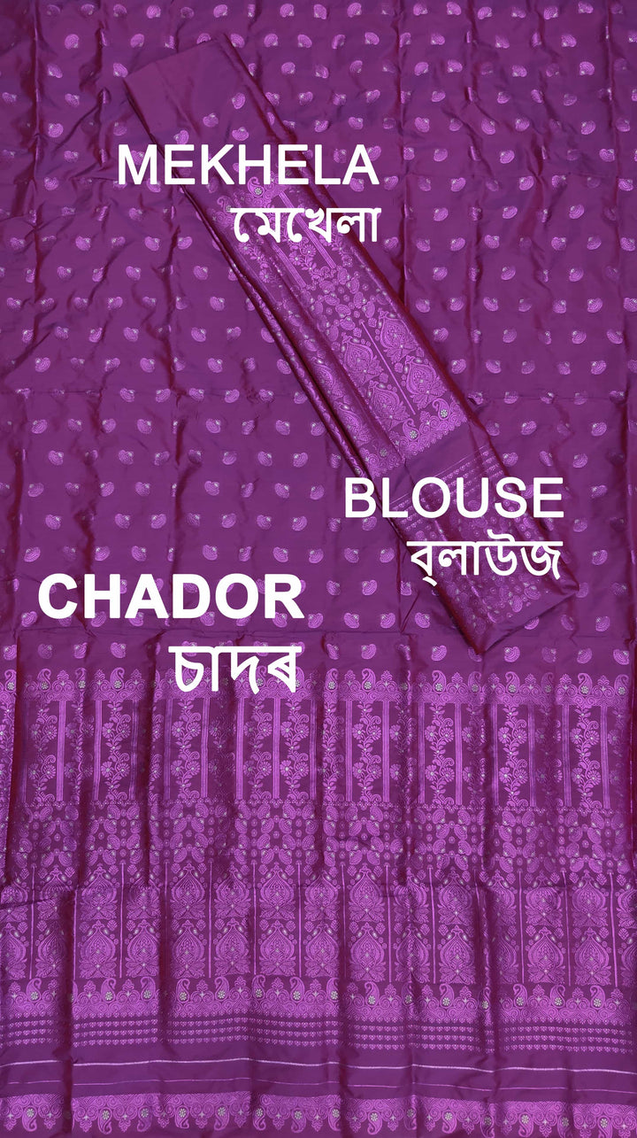 Colouring Jari Mix Set Mekhela Sador