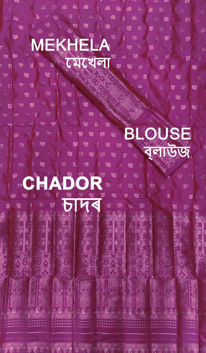 Colouring Jari Mix Set Mekhela Sador
