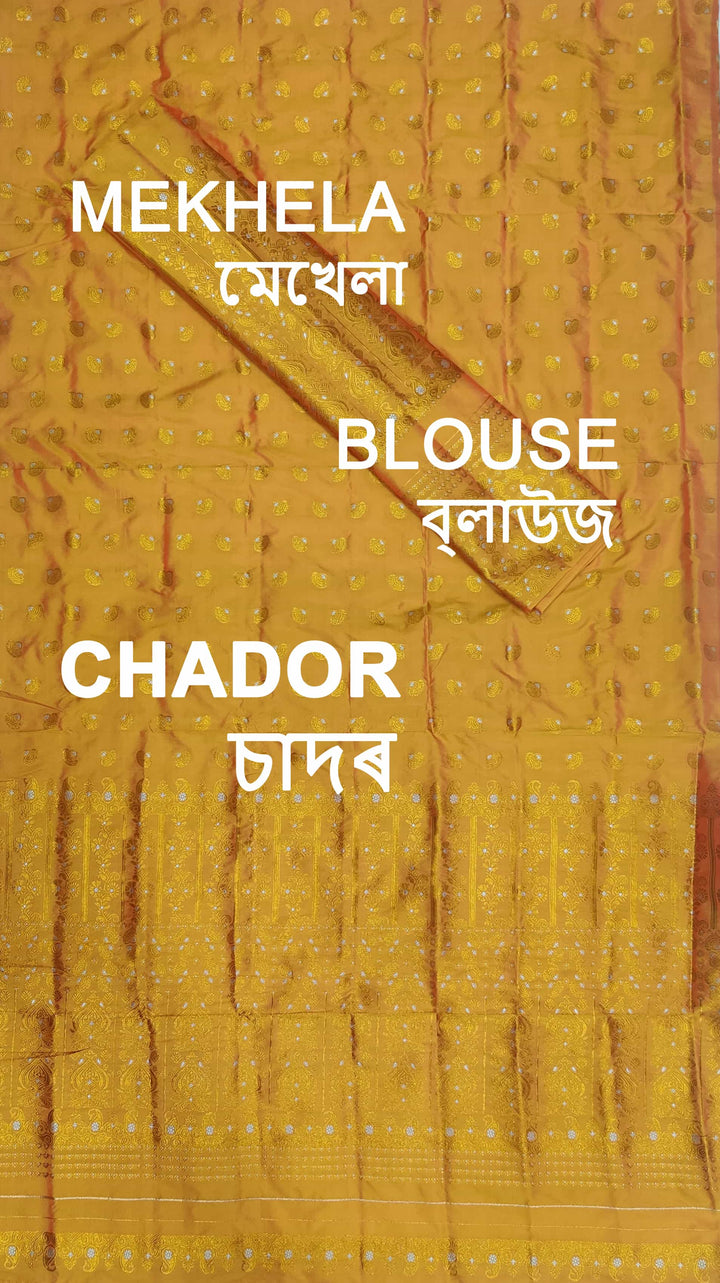 Colouring Jari Mix Set Mekhela Sador