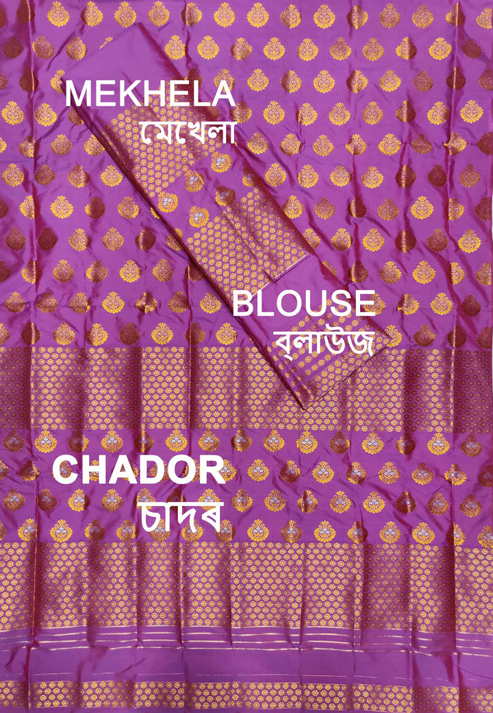 তামা (Copper) গুনা মিক্স ছেট মেখলা চাদৰ 