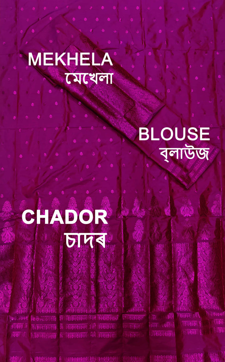 Colouring Jari Mix Set Mekhela Sador