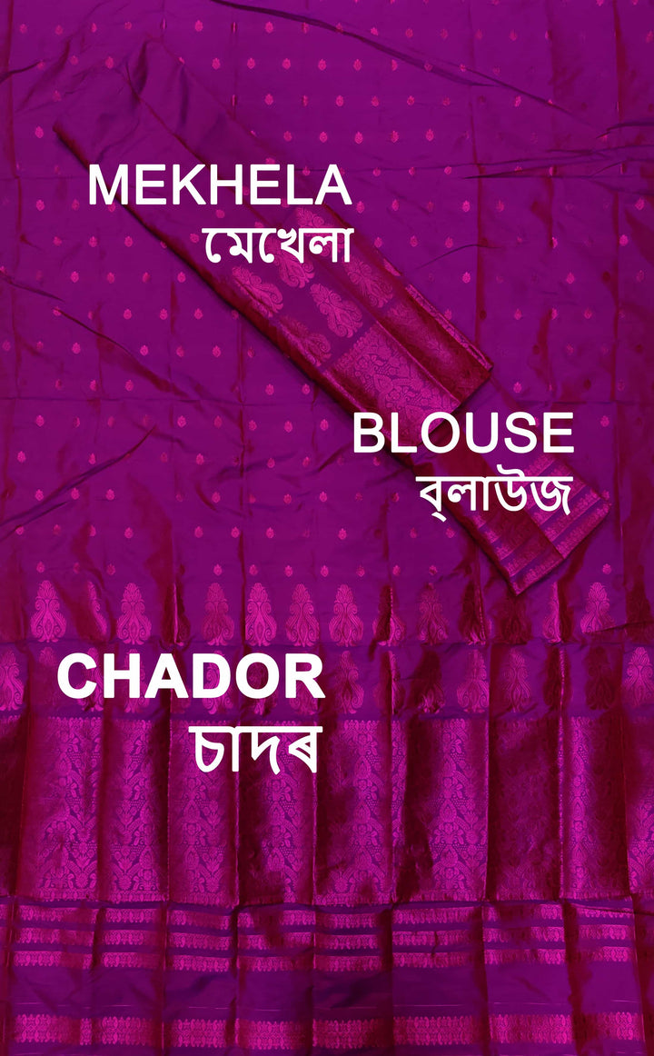 Colouring Jari Mix Set Mekhela Sador