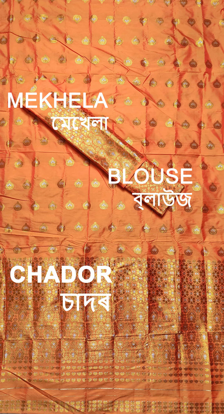 Colouring Jari Mix Set Mekhela Sador