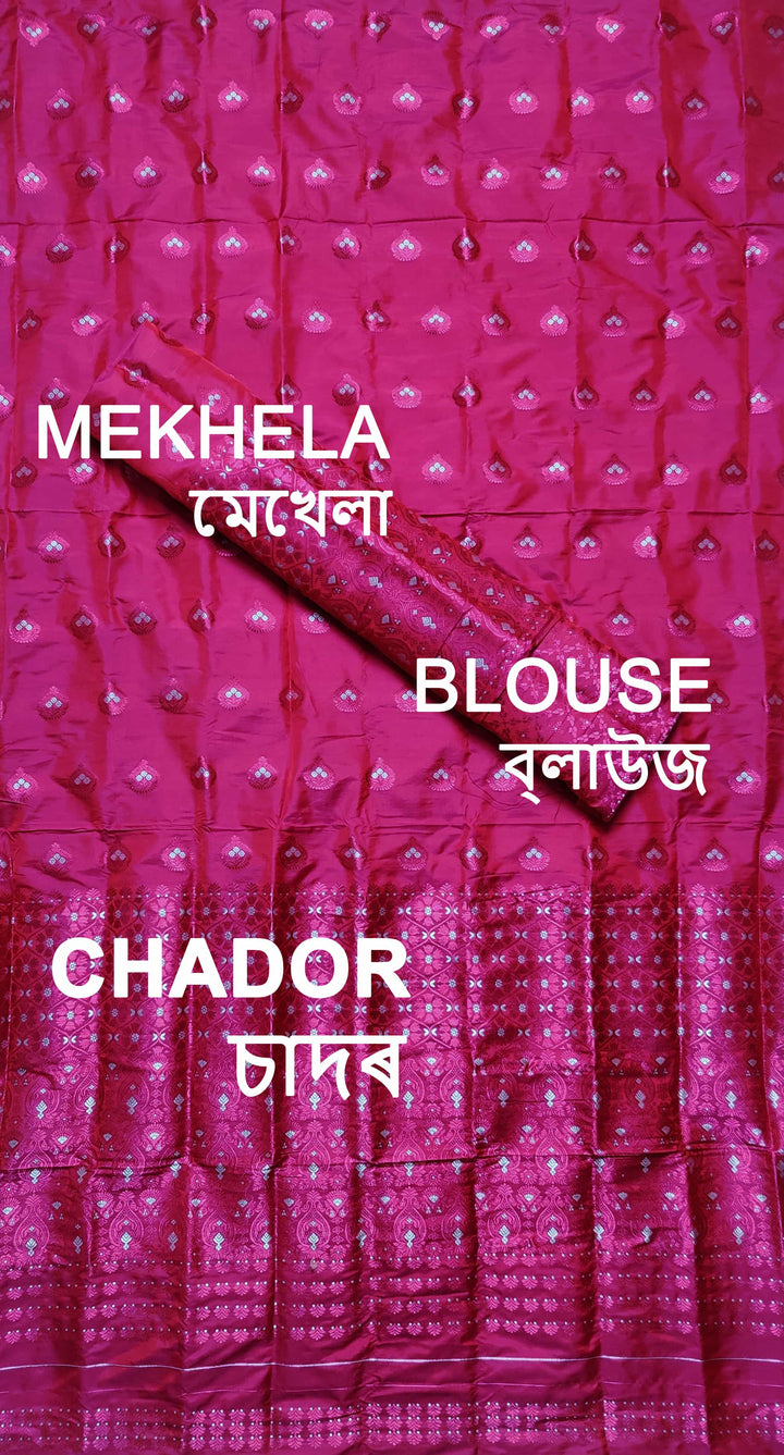 Colouring Jari Mix Set Mekhela Sador