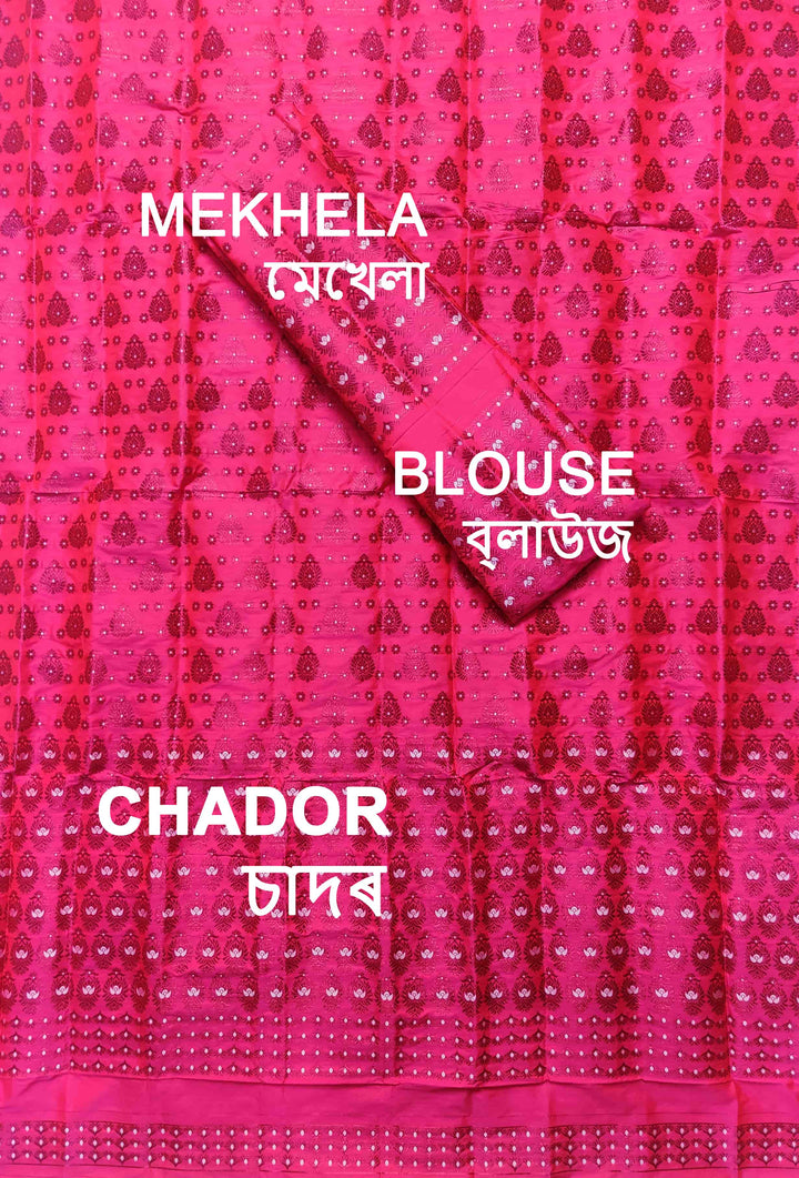 Colouring Jari Mix Set Mekhela Sador