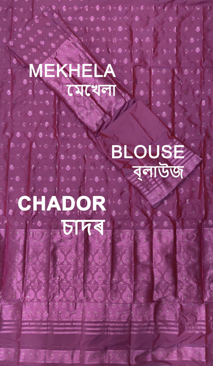 Colouring Jari Mix Set Mekhela Sador