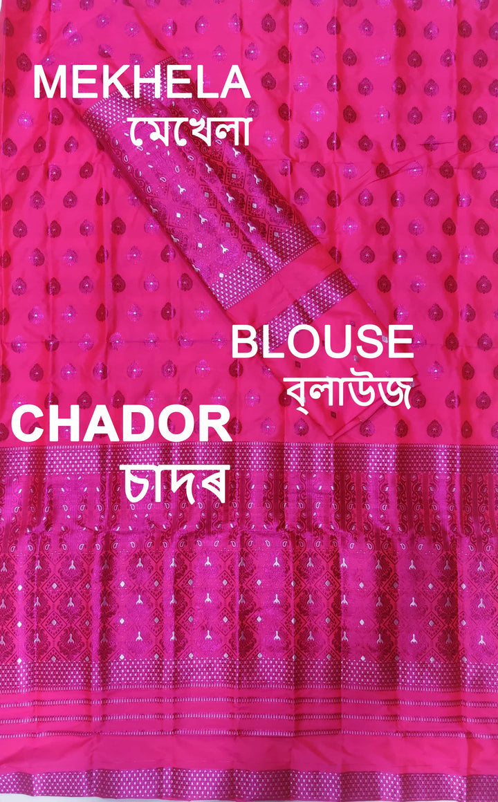 Colouring Jari Mix Set Mekhela Sador