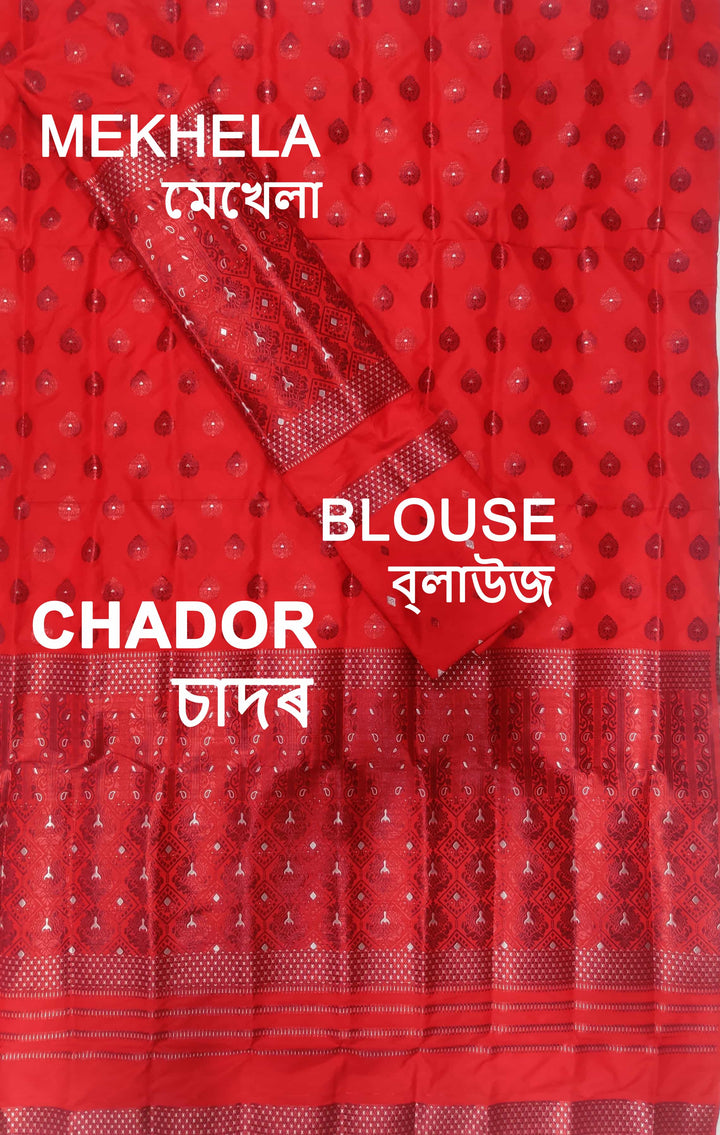 Colouring Jari Mix Set Mekhela Sador
