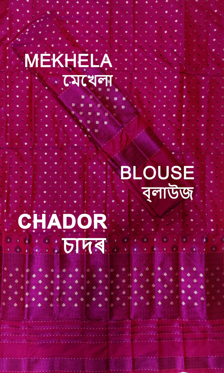 Colouring Jari Mix Set Mekhela Sador