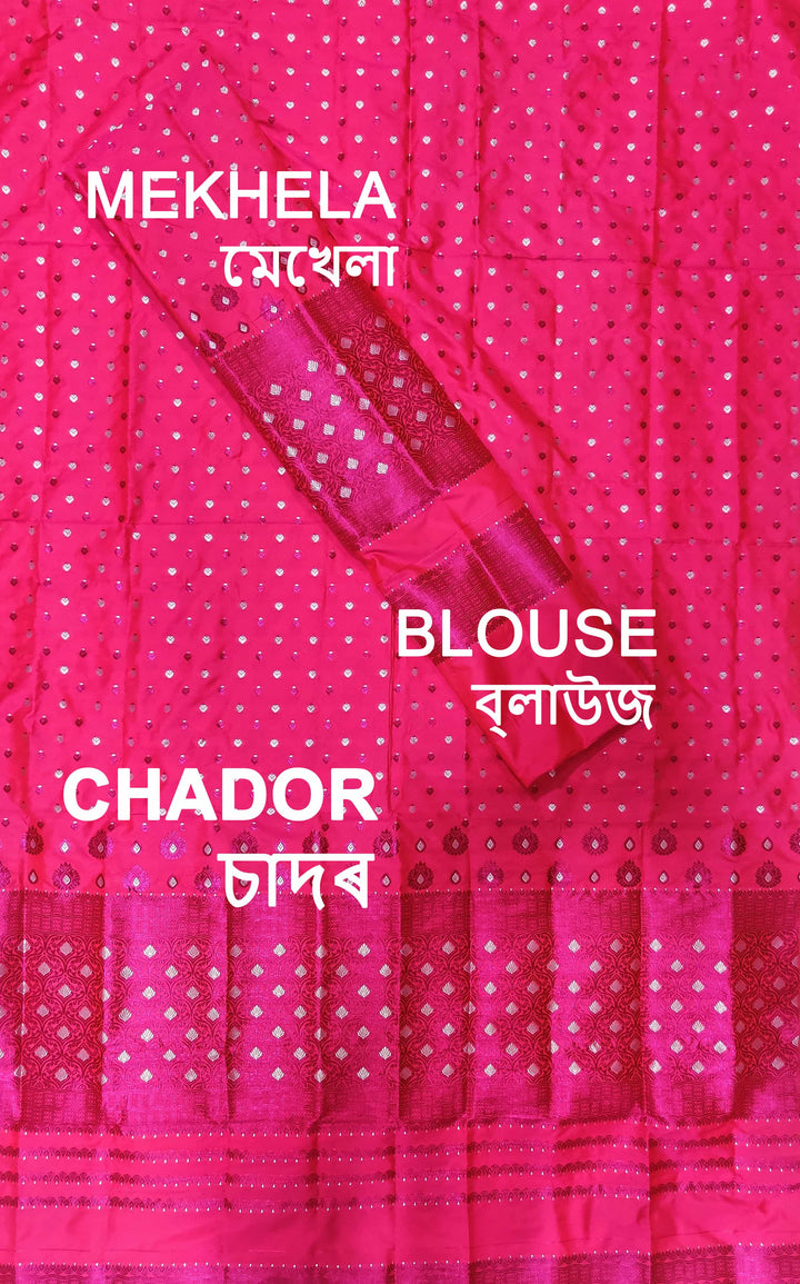 Colouring Jari Mix Set Mekhela Sador