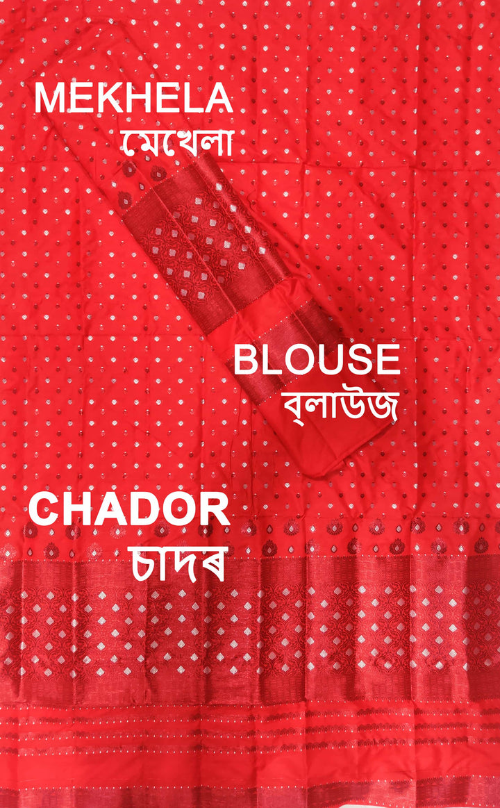 Colouring Jari Mix Set Mekhela Sador