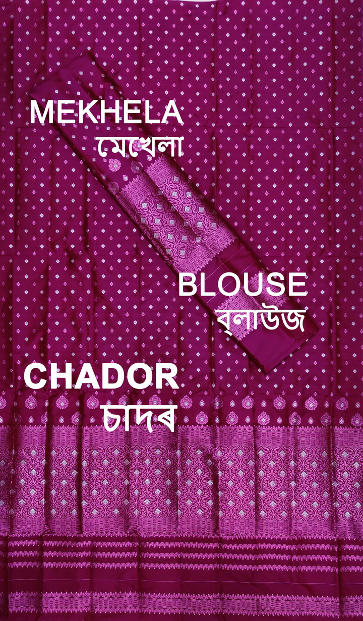 Colouring Jari Mix Set Mekhela Sador
