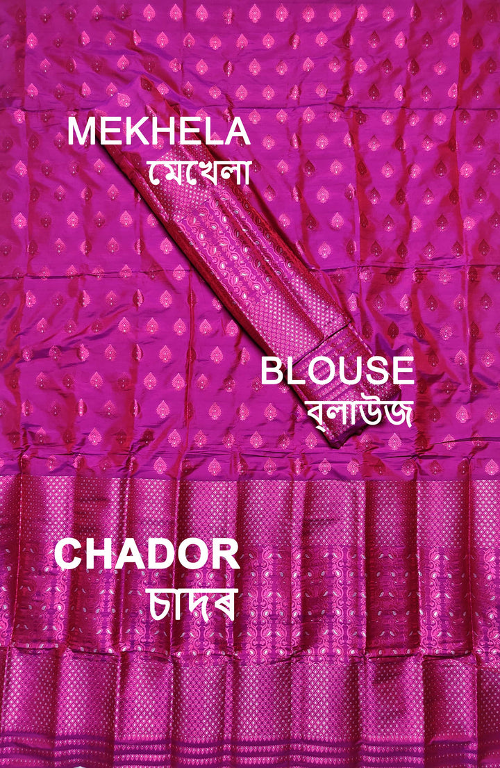 Colouring Jari Mix Set Mekhela Sador