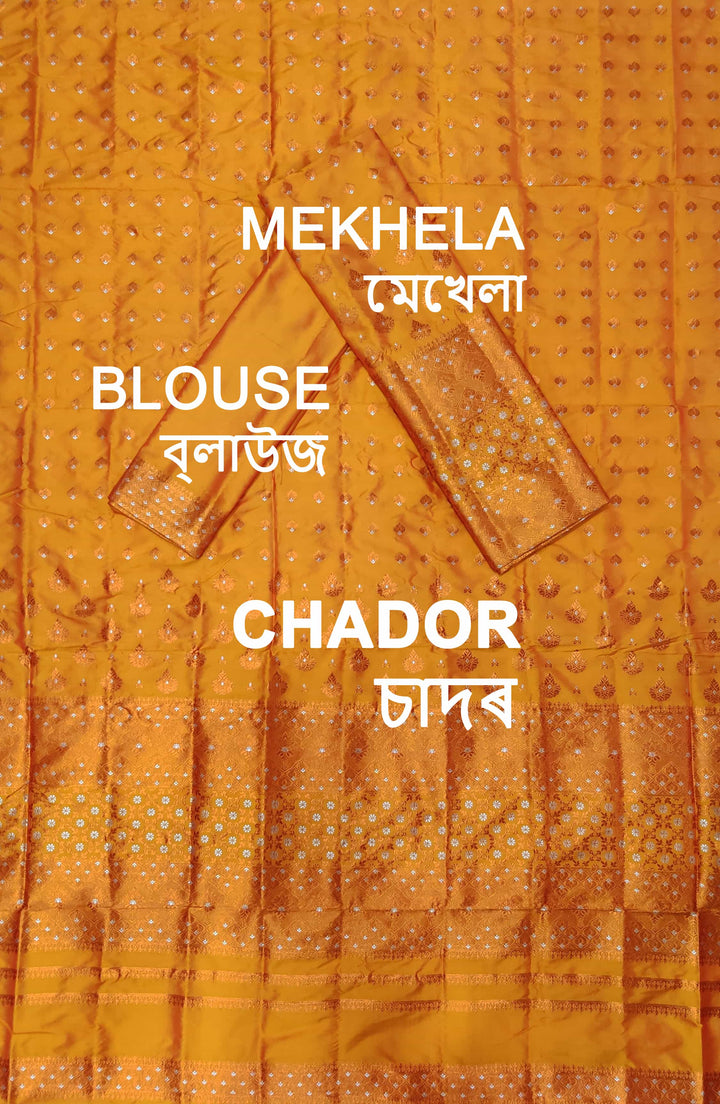 Colouring Jari Mix Set Mekhela Sador