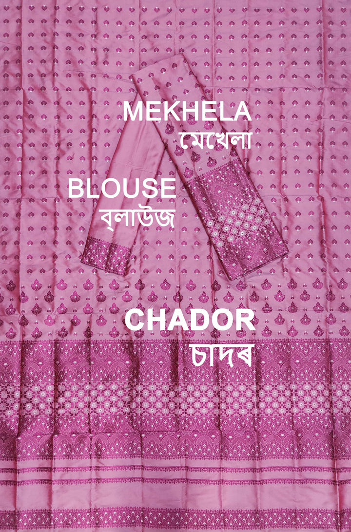 Colouring Jari Mix Set Mekhela Sador