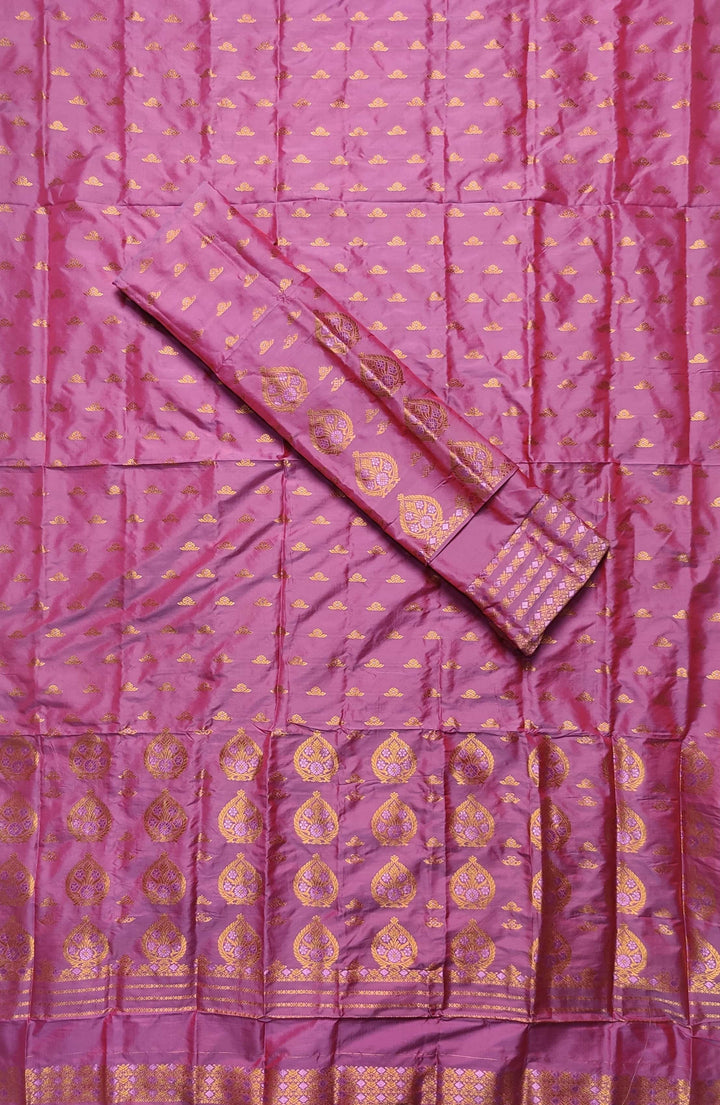 Copper Jari Mix Pat* Mekhela Sador
