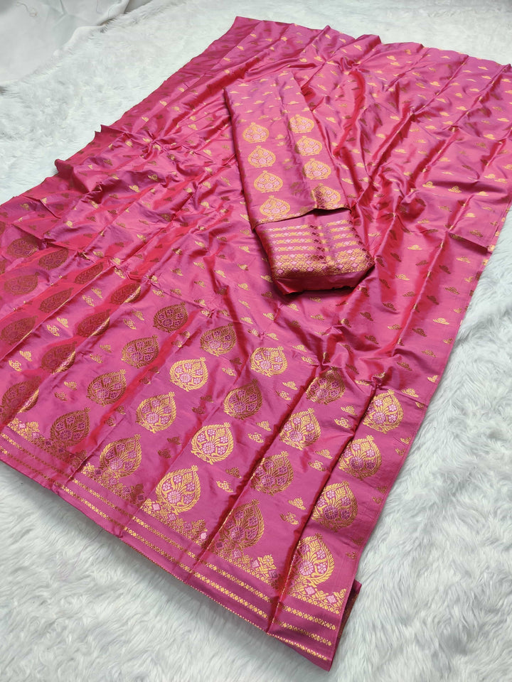Copper Jari Mix Pat* Mekhela Sador