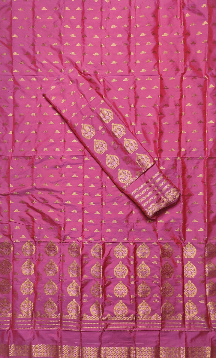 Copper Jari Mix Pat* Mekhela Sador