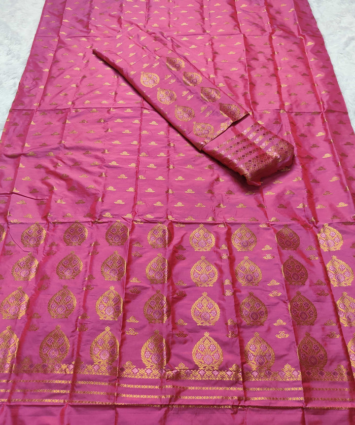 Copper Jari Mix Pat* Mekhela Sador