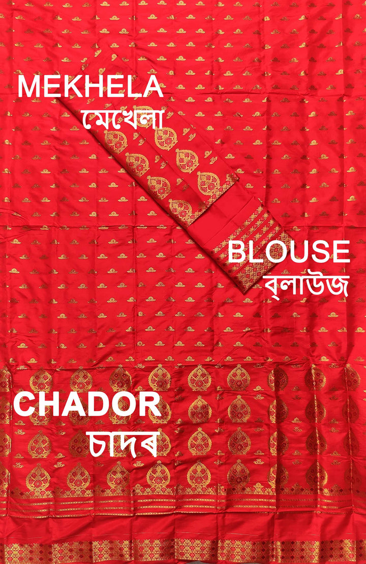 Copper Jari Mix Pat* Mekhela Sador