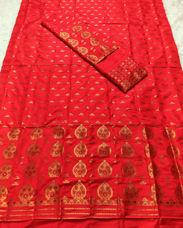Copper Jari Mix Pat* Mekhela Sador