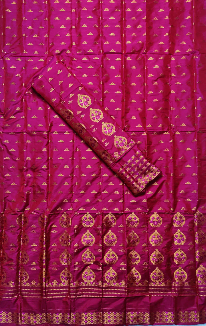 Copper Jari Mix Pat* Mekhela Sador