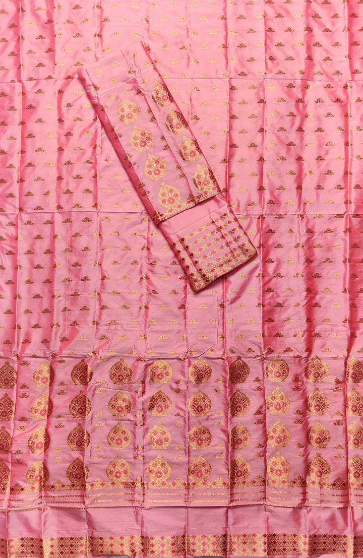 Copper Jari Mix Pat* Mekhela Sador
