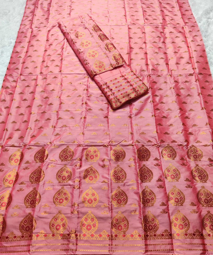 Copper Jari Mix Pat* Mekhela Sador