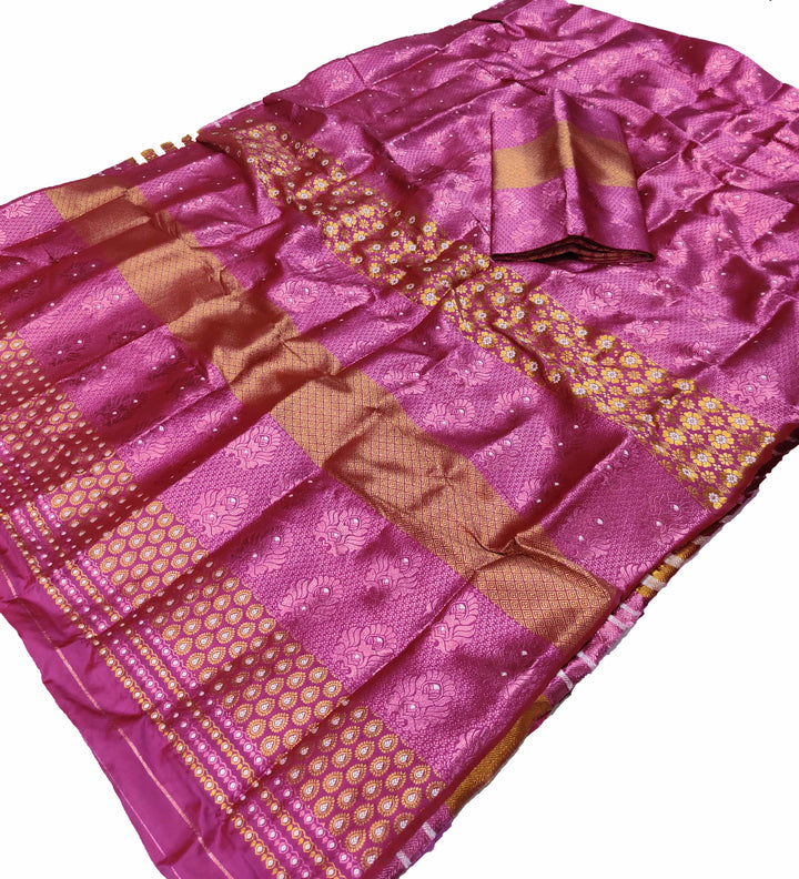 Colouring Jari Bedsheet Mix Set Mekhela Sador
