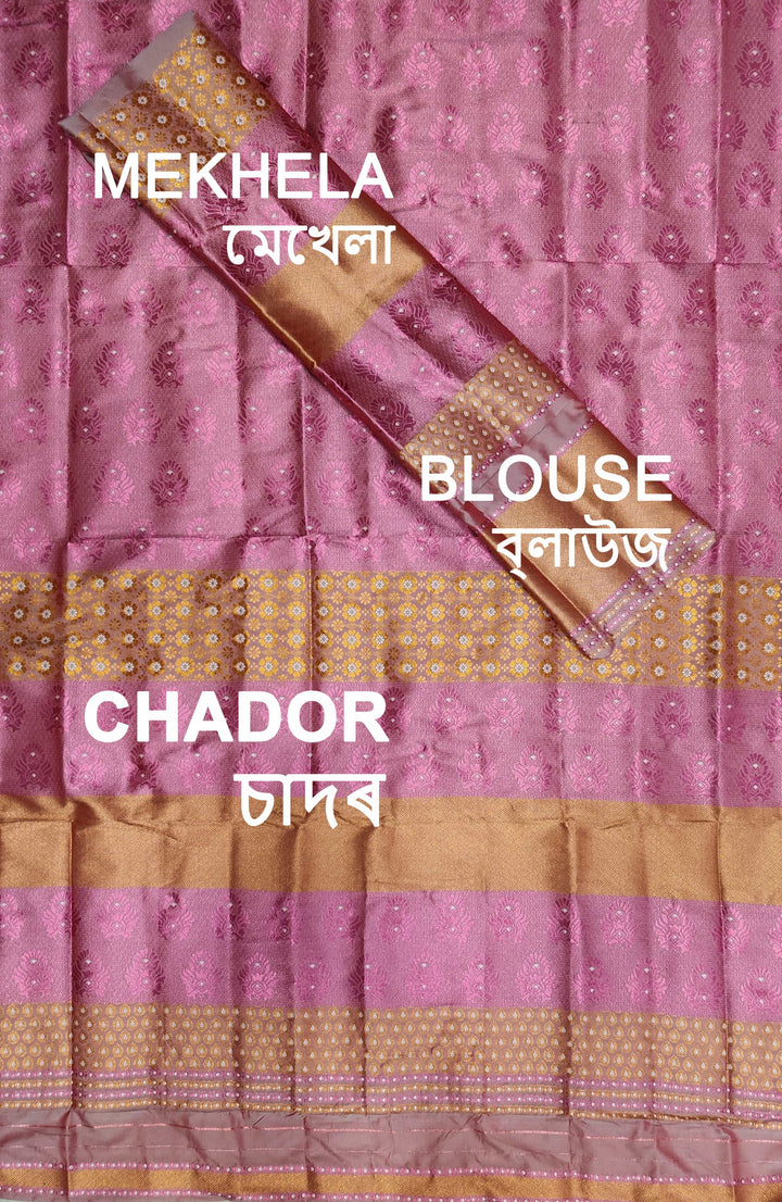 Colouring Jari Bedsheet Mix Set Mekhela Sador