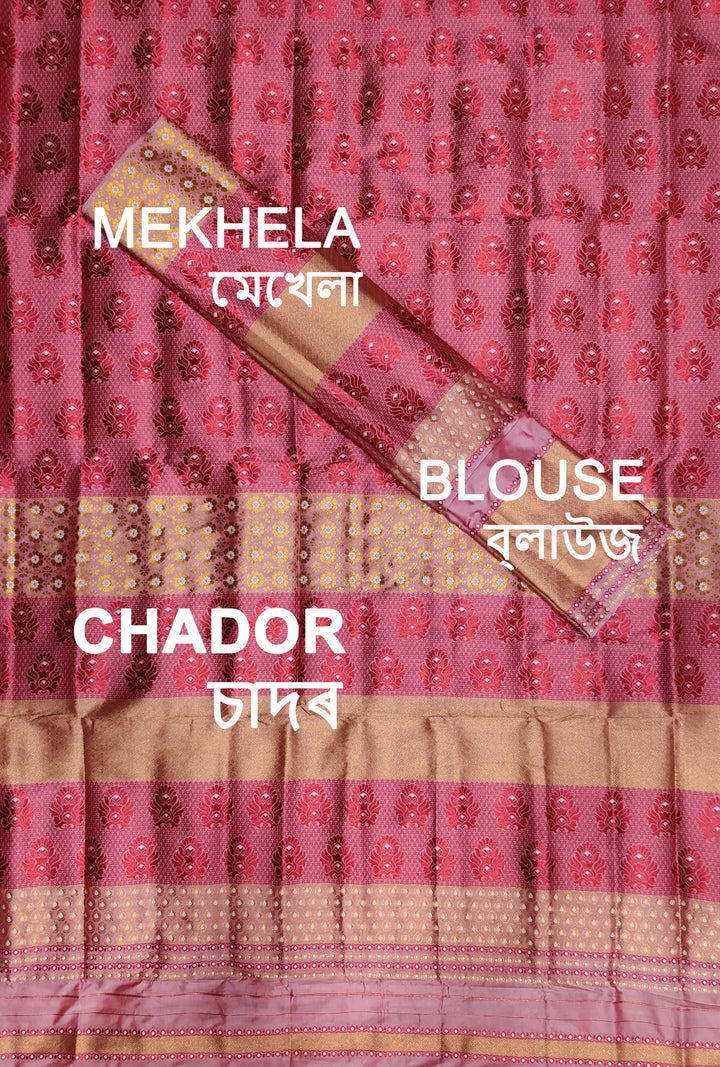 Colouring Jari Bedsheet Mix Set Mekhela Sador