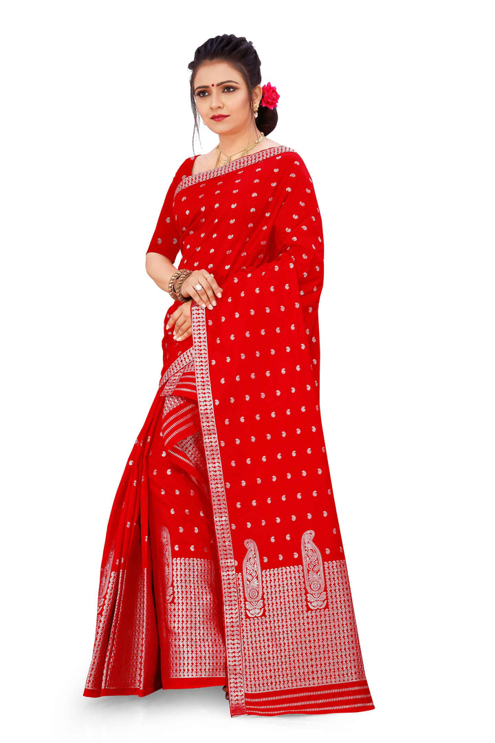 Silver Guna Poly Set Mekhela Sador