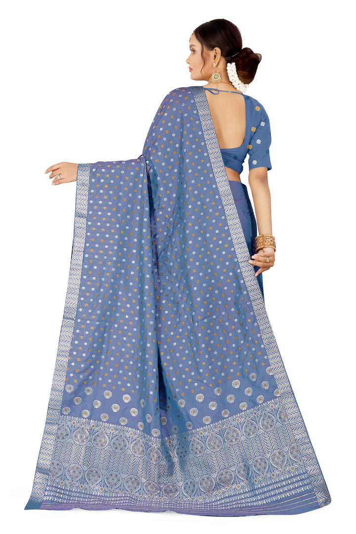 Gold-Silver Jari Mix Set Mekhela Sador