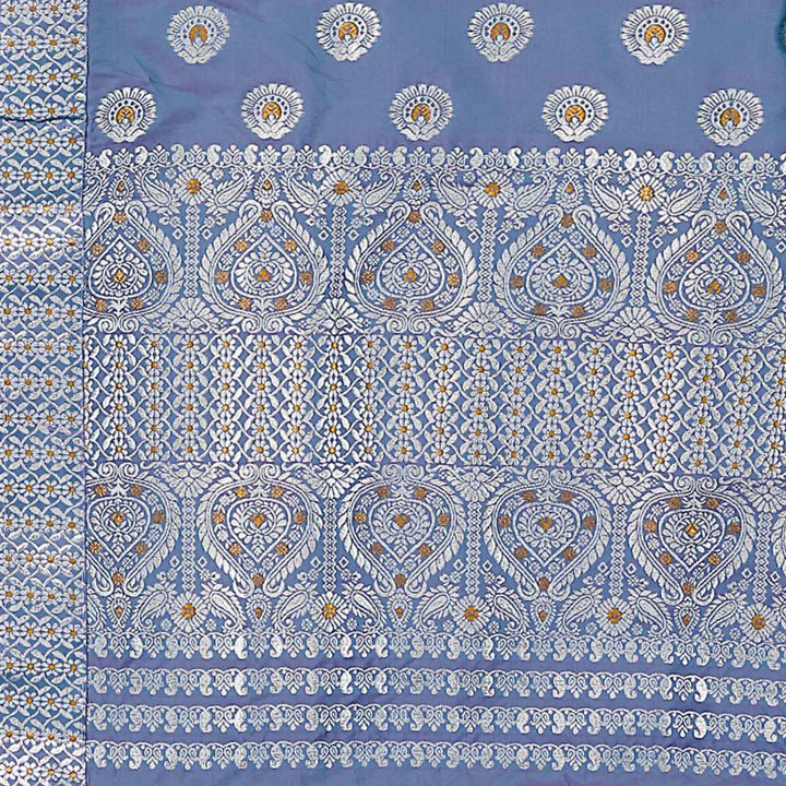 Gold-Silver Jari Mix Set Mekhela Sador