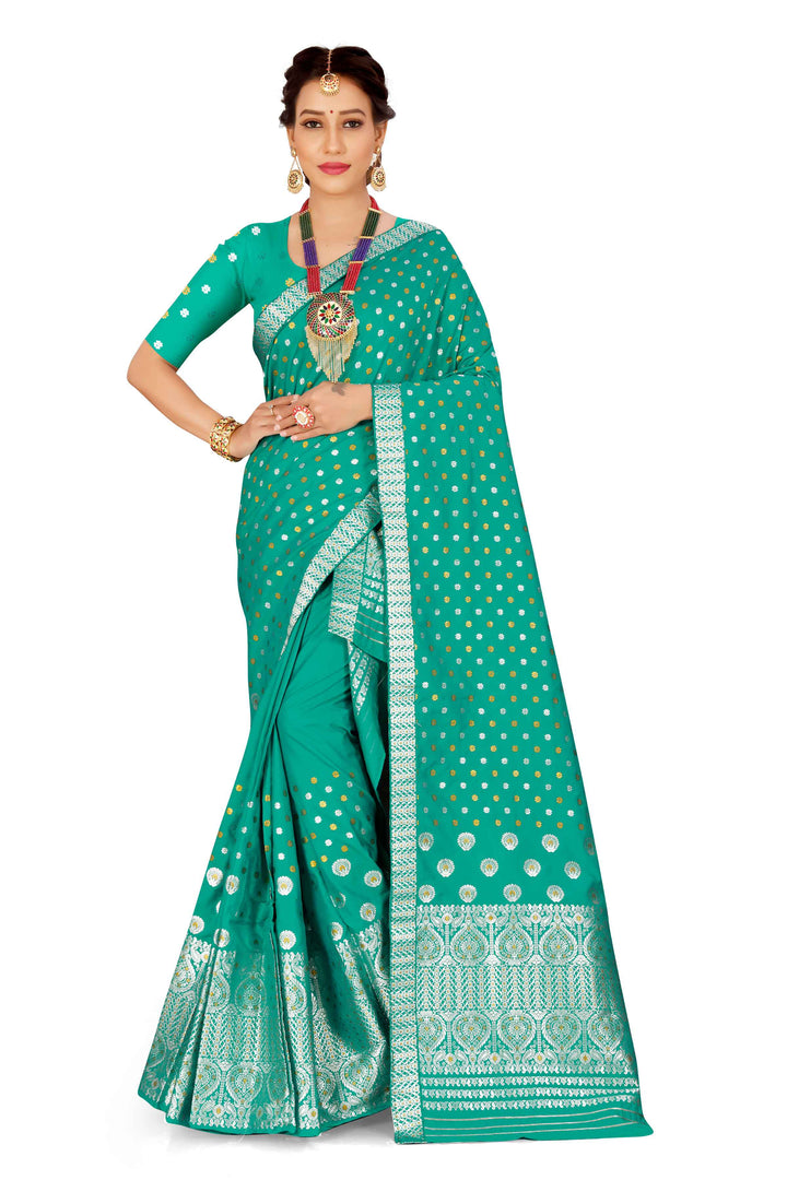 Gold-Silver Jari Mix Set Mekhela Sador